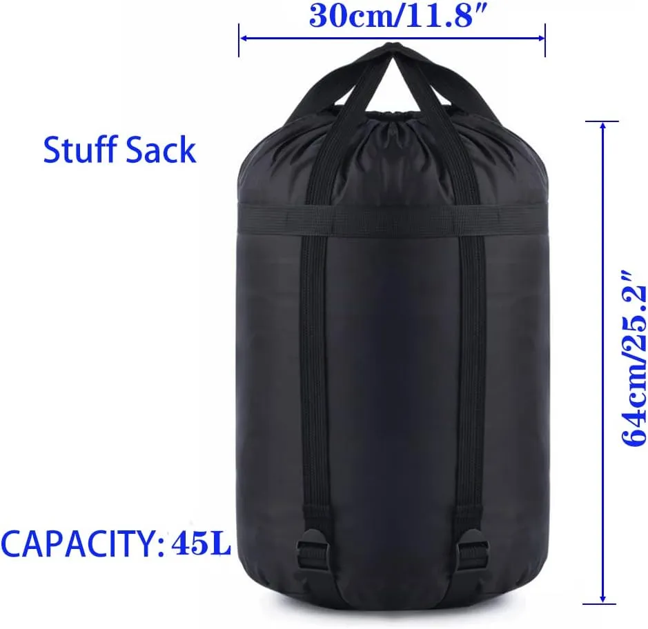 MOOCY Compression Stuff Sack, 16L/45L Sleeping Bag Cover Sack Sleeping Bags Storage Stuff Sack Organizer - Great Sleeping Bags Clothes Camping Hiking Backpacking
