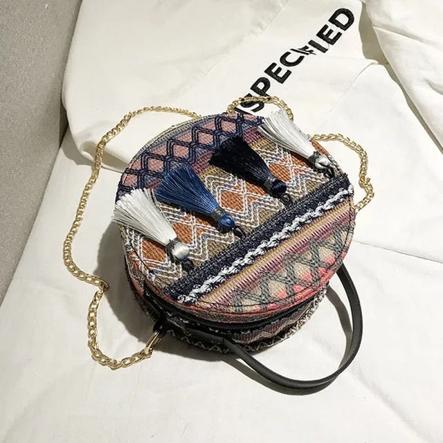 National Striped Vintage Bag