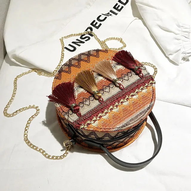 National Striped Vintage Bag