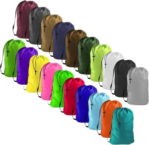 Navy Blue Heavy Duty Laundry Bag w/Shoulder Strap by Ultra Essentials, XL 24" X 36" Tear Resistant Utility Bags, Dorm Hamper, Camping Tent, Sports Balls & Jerseys, Clothes, Yarn Storage