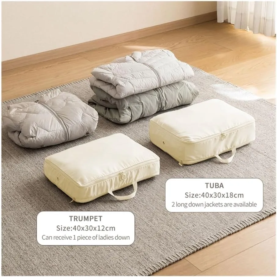 New Compression Storage Bag For Quilt Clothes Foldable Bag Storage Clothing Wardrobe Closet Organizers Home Pillow Blanket Bags(Black,40x30x18cm)