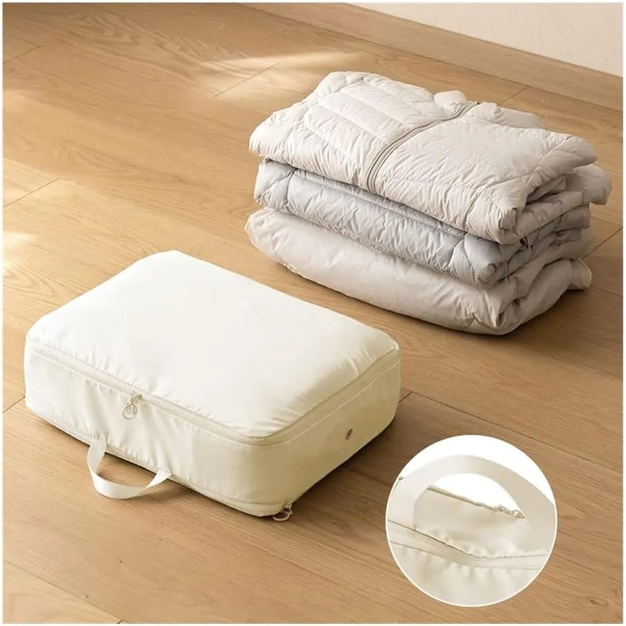New Compression Storage Bag For Quilt Clothes Foldable Bag Storage Clothing Wardrobe Closet Organizers Home Pillow Blanket Bags(Black,40x30x18cm)