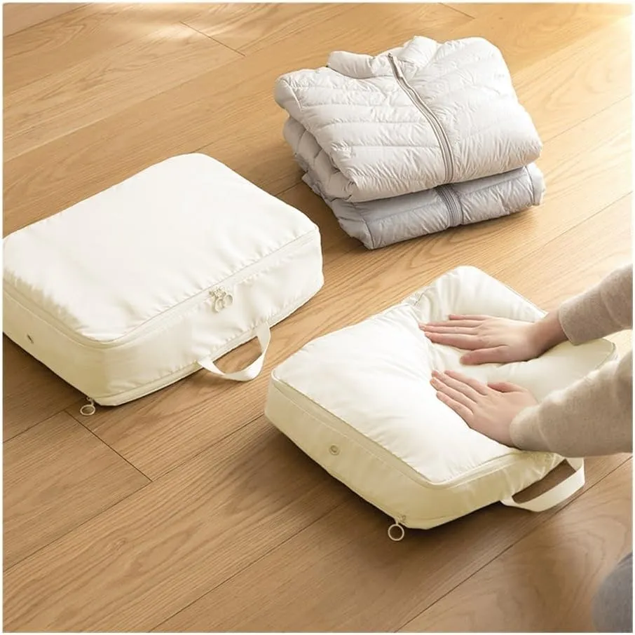 New Compression Storage Bag For Quilt Clothes Foldable Bag Storage Clothing Wardrobe Closet Organizers Home Pillow Blanket Bags(Black,40x30x18cm)