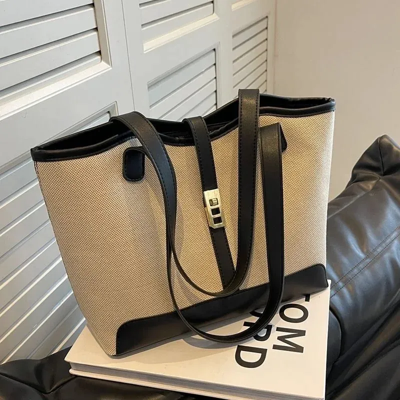 New High Quality Casual Women Tote Large Capacity Shoulder Bag Women Canvas Handbag Fashion Women Designer Luxury Bag Hand Bag