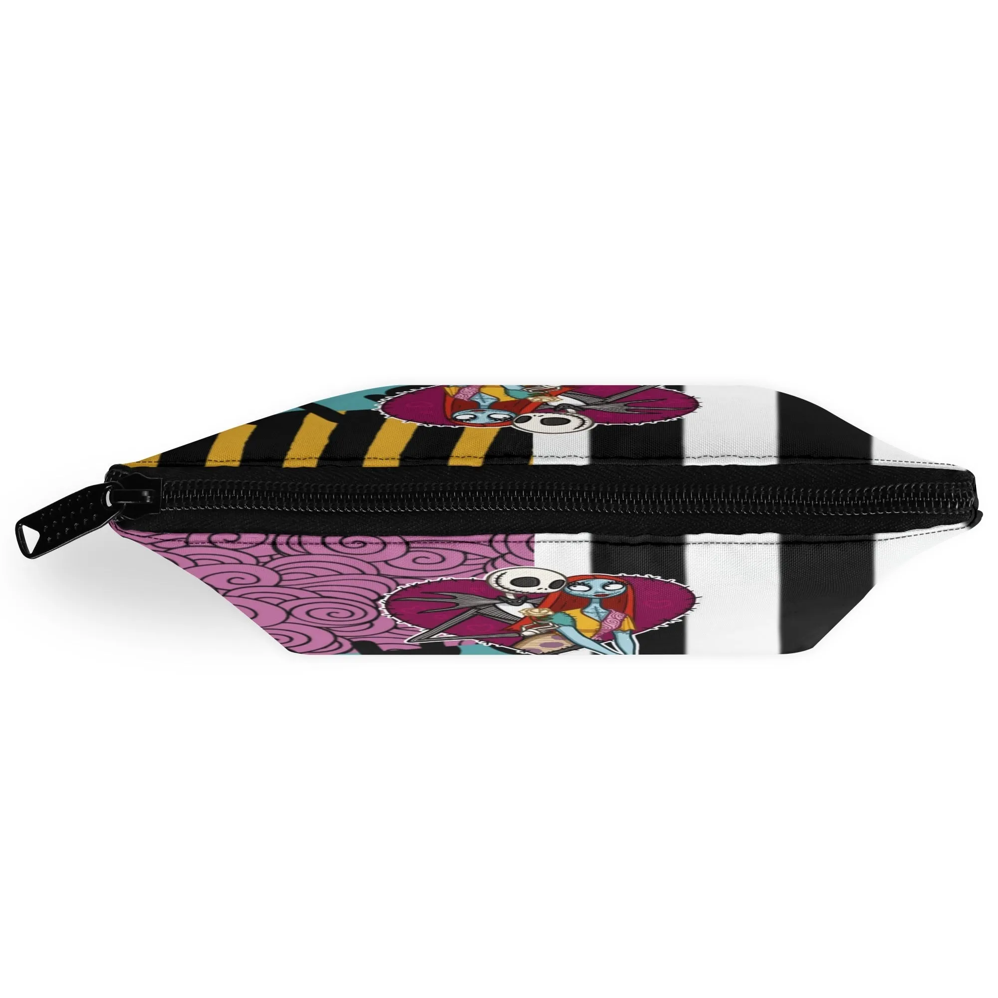 Nightmare Before Christmas Pattern Zip-up Wristlet Bag