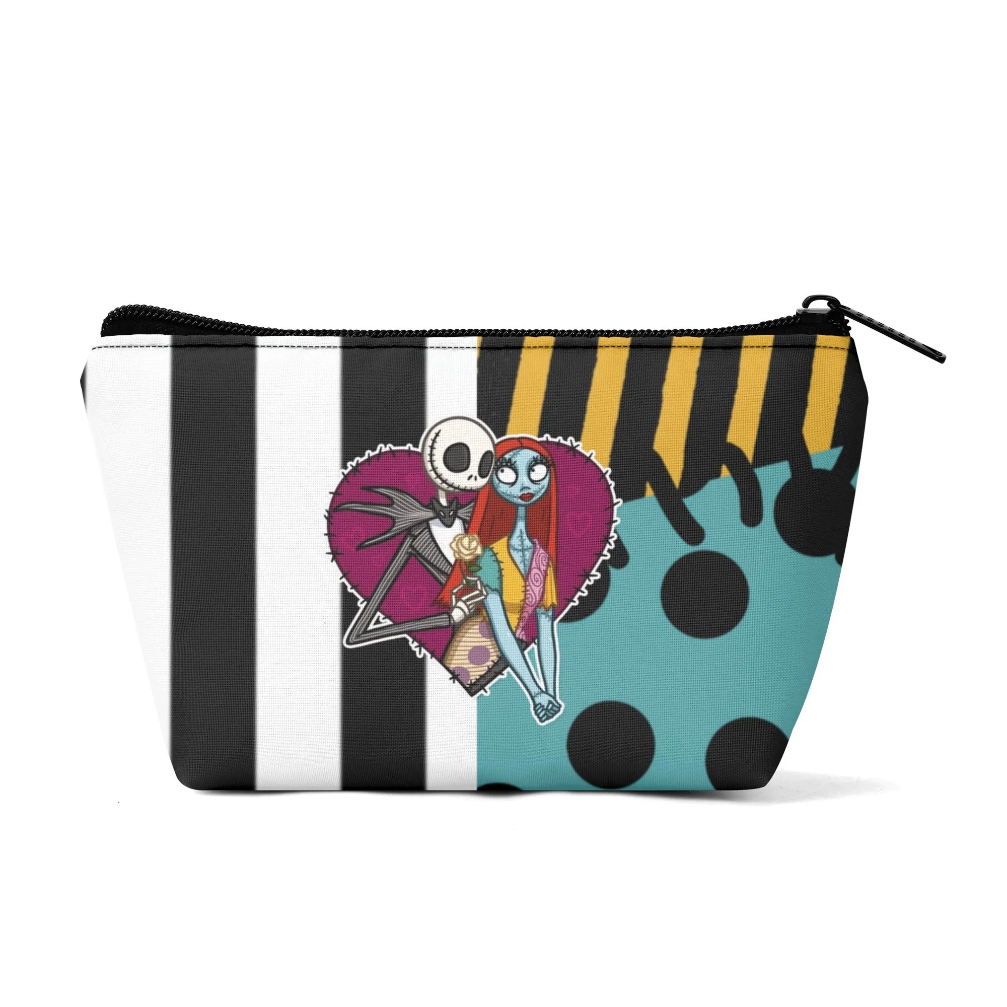Nightmare Before Christmas Pattern Zip-up Wristlet Bag