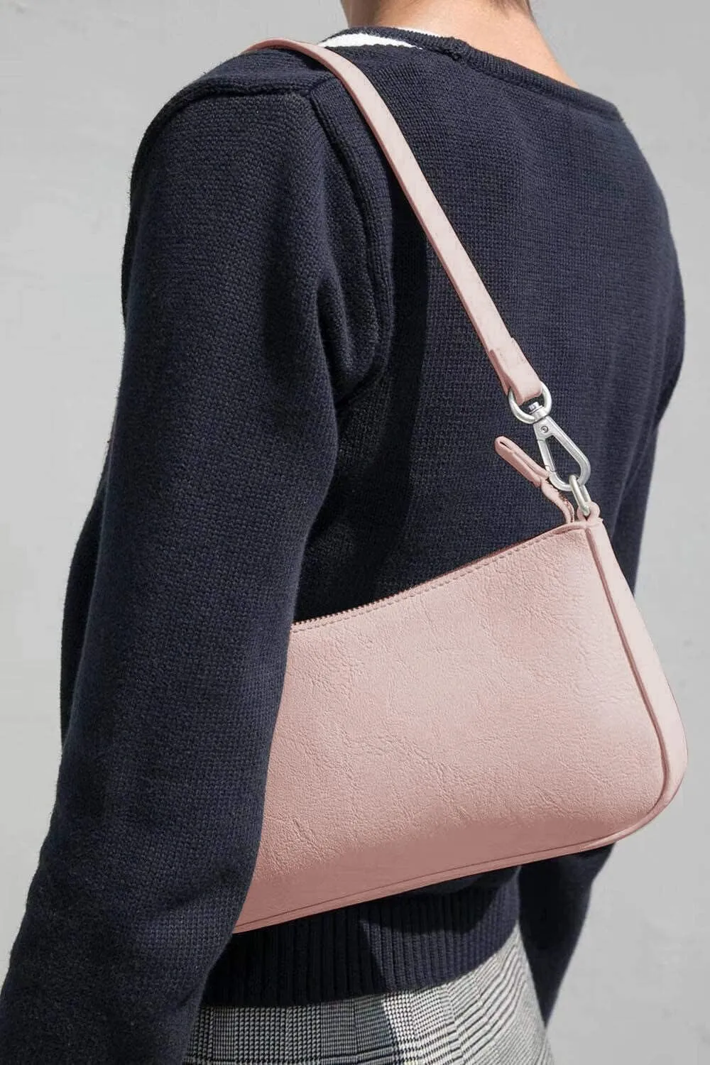 NIUEIMEE ZHOU Small Shoulder bag with 2 Removable Straps Cross Body Clutch Purse Handbag for Women