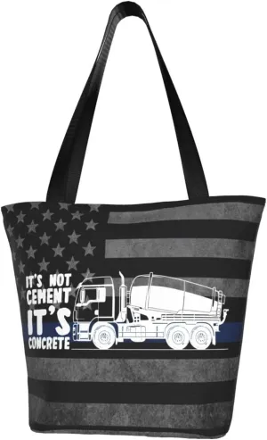 Not Cement It'S Concrete Concrete Mixer Truck Driver Fashion Shoulder Bag Large Capacity For Man Or Woman