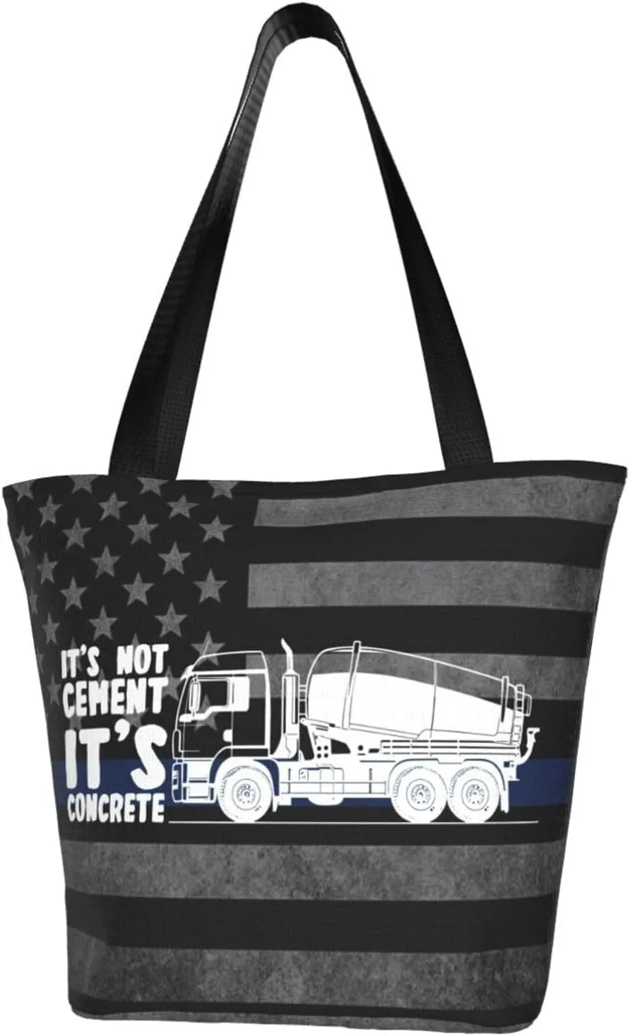 Not Cement It'S Concrete Concrete Mixer Truck Driver Fashion Shoulder Bag Large Capacity For Man Or Woman