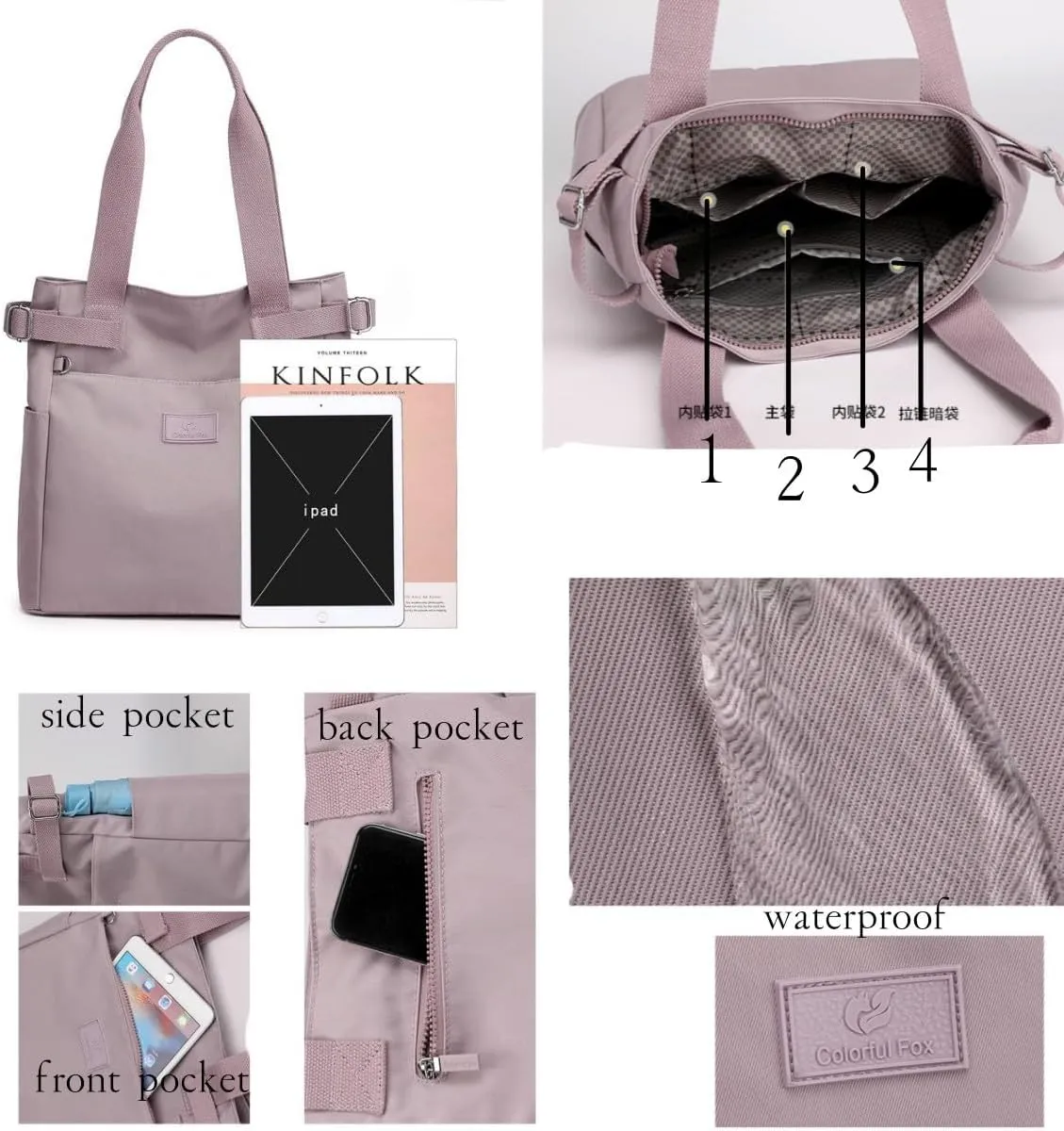 Nylon Purses for Women Tote Bags Hobo Crossbody Bags Large Work Travel Shoulder Bags Handbags Wallet Gift for Women