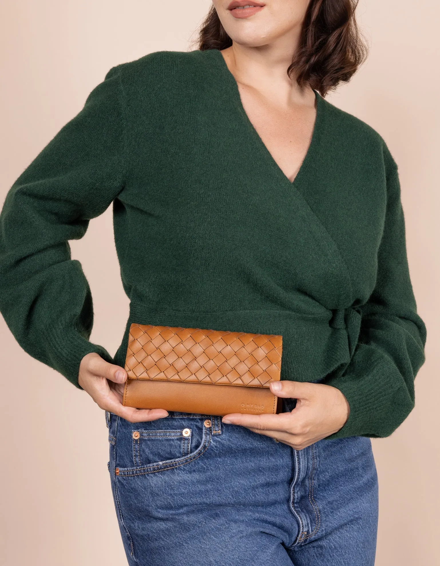 O My Bag Pouch Pau - Cognac Woven