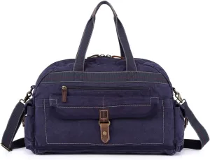 Oak Hill Weekender Travel Duffel Bags Weekender Overnight Bag with Shoe Pouch Large Carry On Bag Travel Tote Duffel Bag(Navy)
