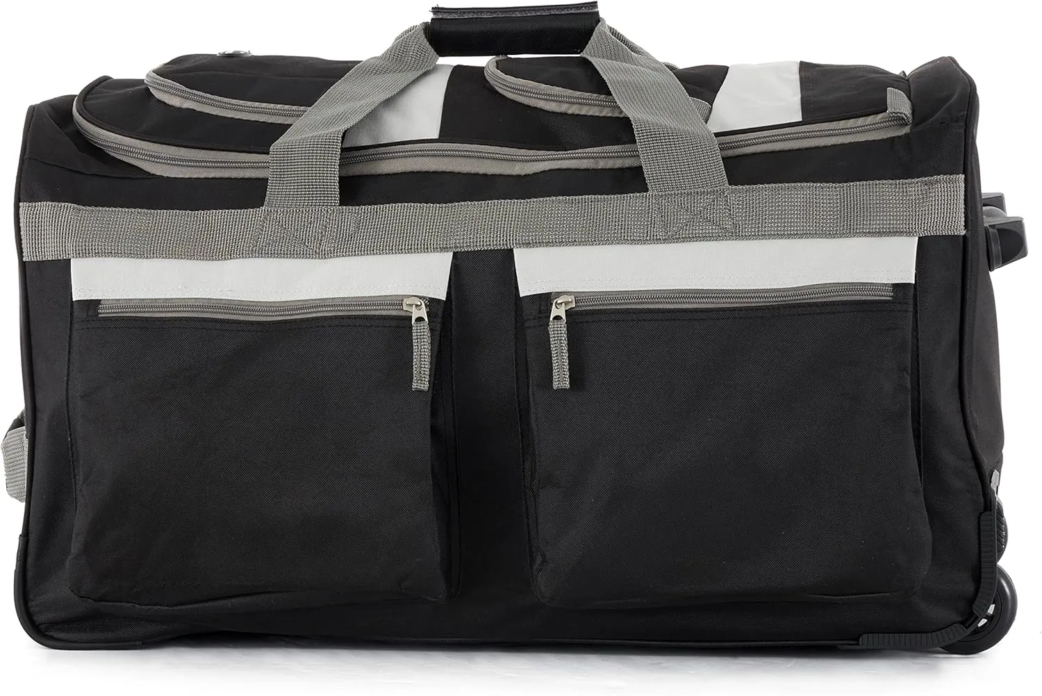 Olympia U.S.A. 22 inch Carry On 8 Pockets Wheeled Rolling Duffel Bag Water Resistant Luggage Lightweight Travel Suitcase with Retractable Handle