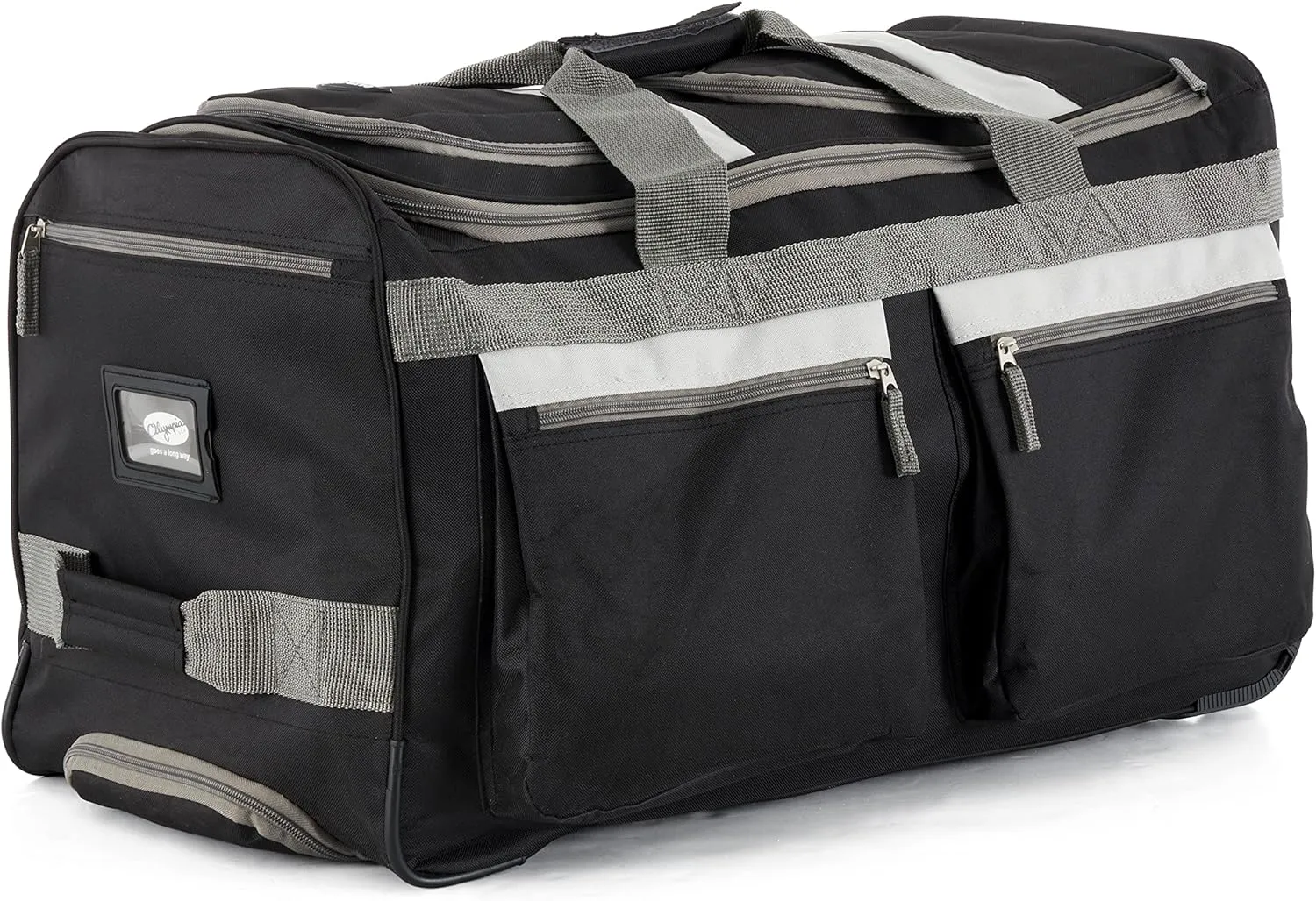 Olympia U.S.A. 22 inch Carry On 8 Pockets Wheeled Rolling Duffel Bag Water Resistant Luggage Lightweight Travel Suitcase with Retractable Handle
