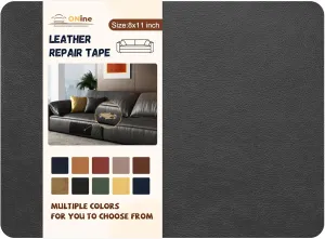 ONine Leather Repair Patch,Self-Adhesive Couch Patch，Multicolor Available Scratch Leather 8X11 Inch Peel and Stick for Sofas, Car Seats Hand Bags Jackets(Gray Leather)