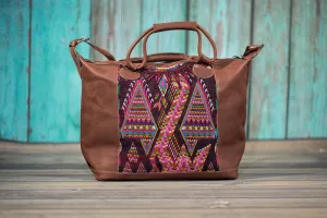 Overnighter Tote Bag Cross Body Purse Diaper Bag Chocolatte