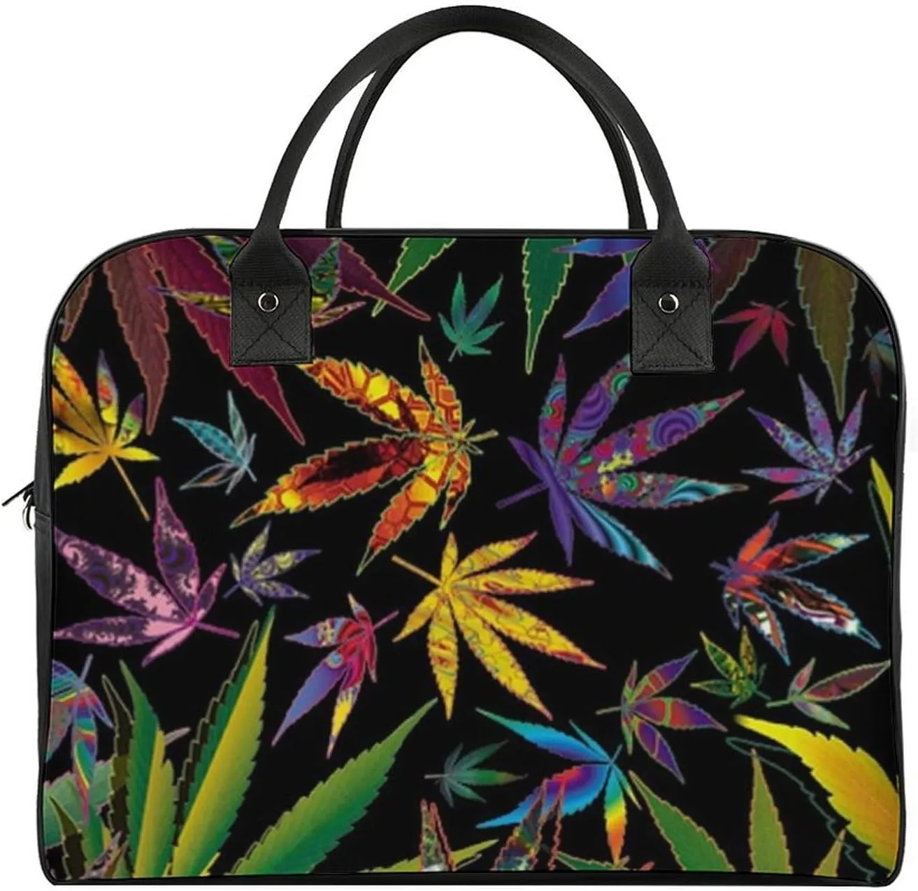 Paisley Navy Blue Pattern Travel Handbag with A Large Capacity Design That Can Be Reused