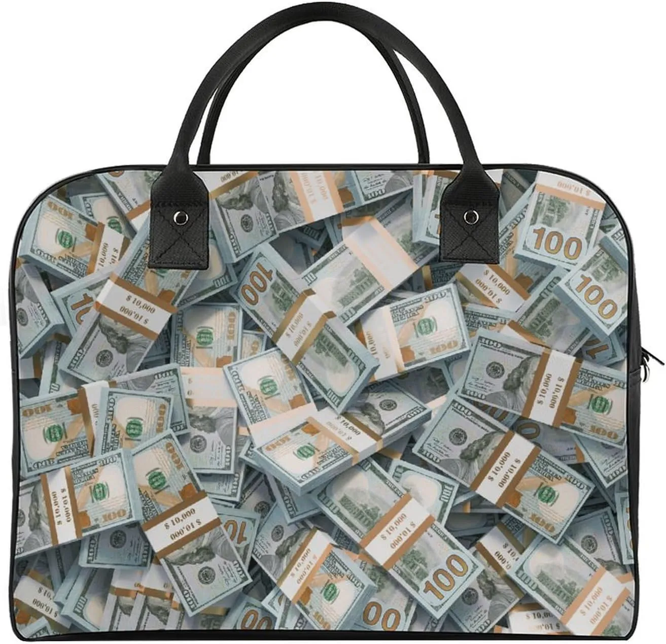 Paisley Navy Blue Pattern Travel Handbag with A Large Capacity Design That Can Be Reused
