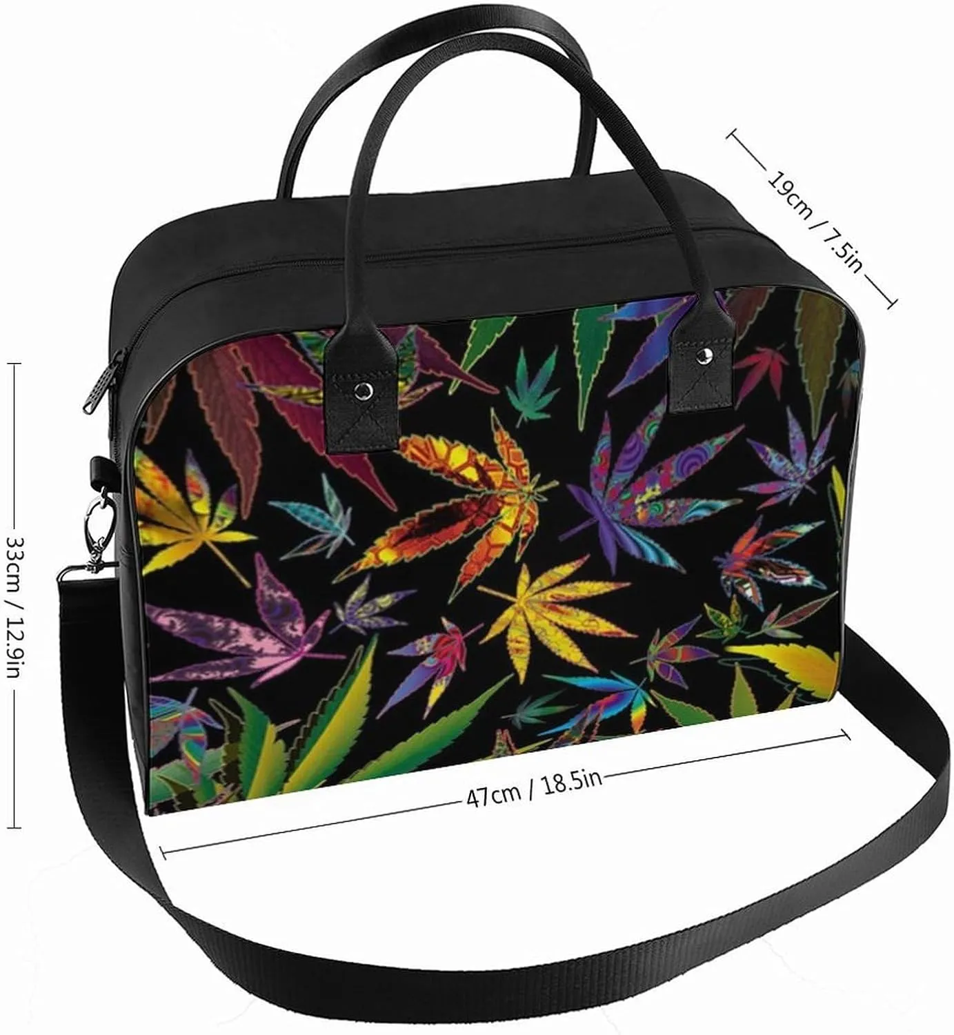 Paisley Navy Blue Pattern Travel Handbag with A Large Capacity Design That Can Be Reused