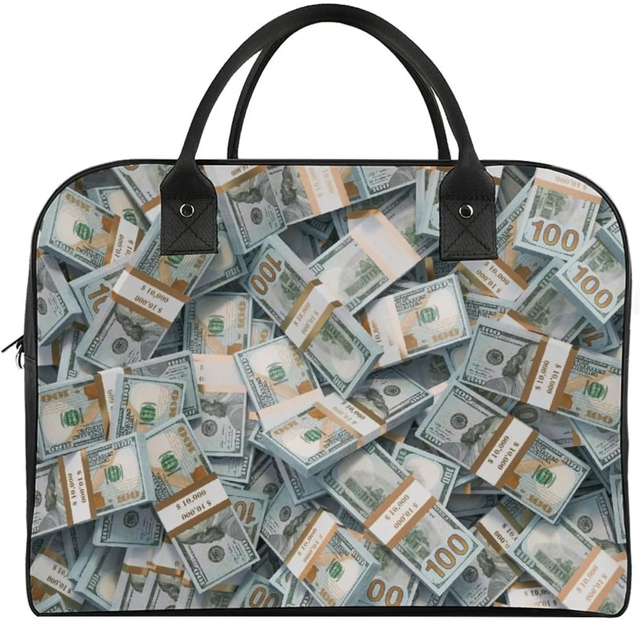 Paisley Navy Blue Pattern Travel Handbag with A Large Capacity Design That Can Be Reused
