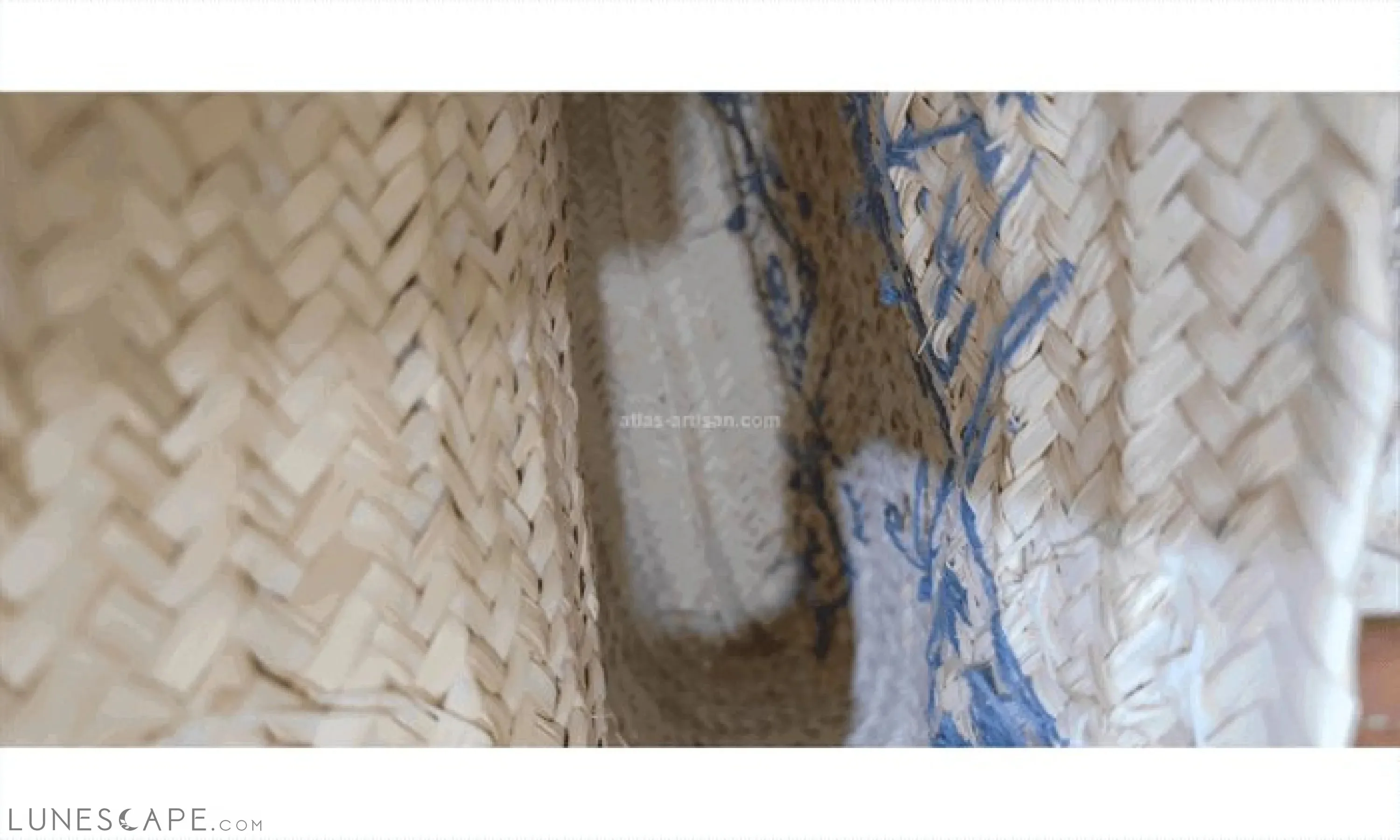 Panier Argentée Woven Raffia Sequined Stripe Shoulder Tote