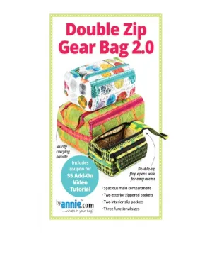 Paper Pattern - Double Zip Gear Bag Pattern from ByAnnie Bags