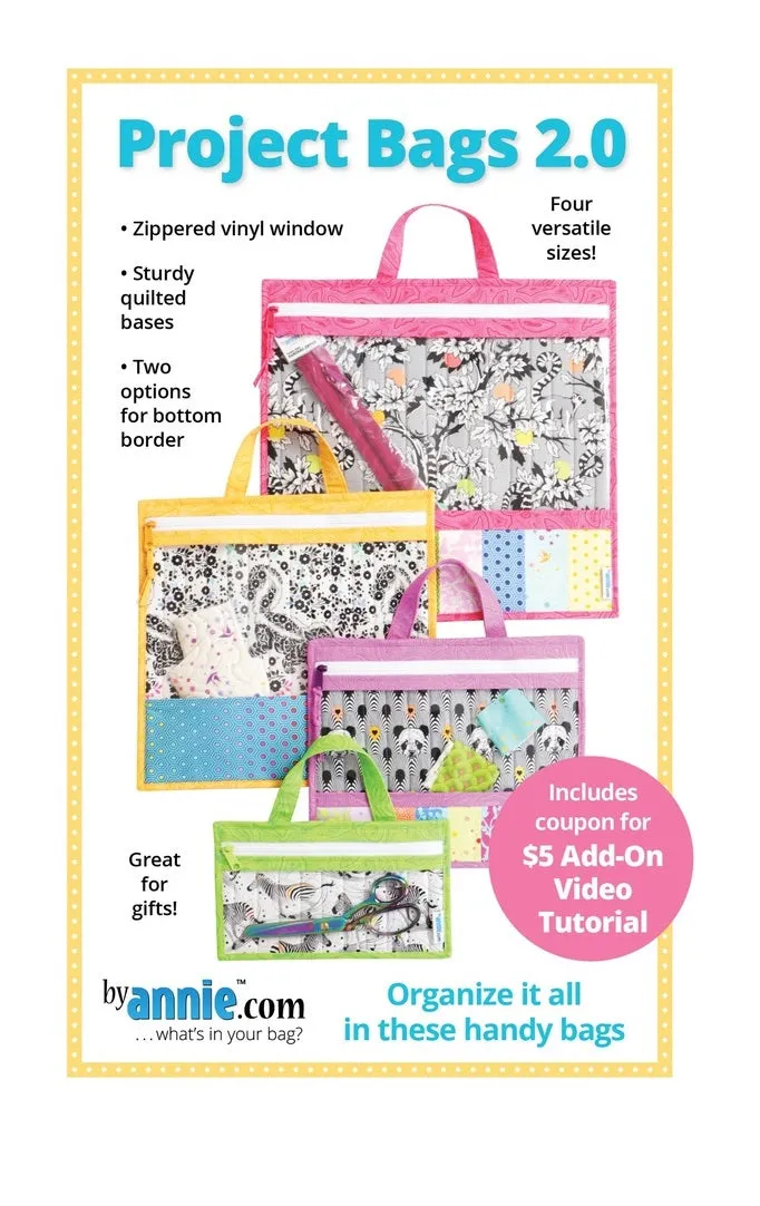 Paper Pattern - Project Bags from ByAnnie - Pattern for Project Bags