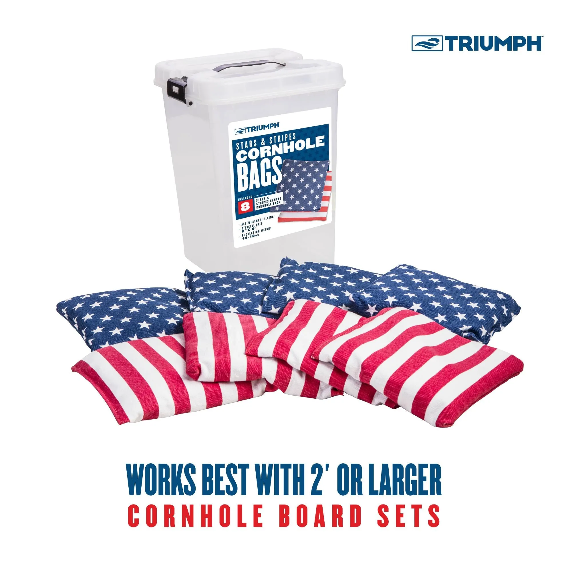 Patriotic Stars and Stripes 16 oz. Bean Bag Set