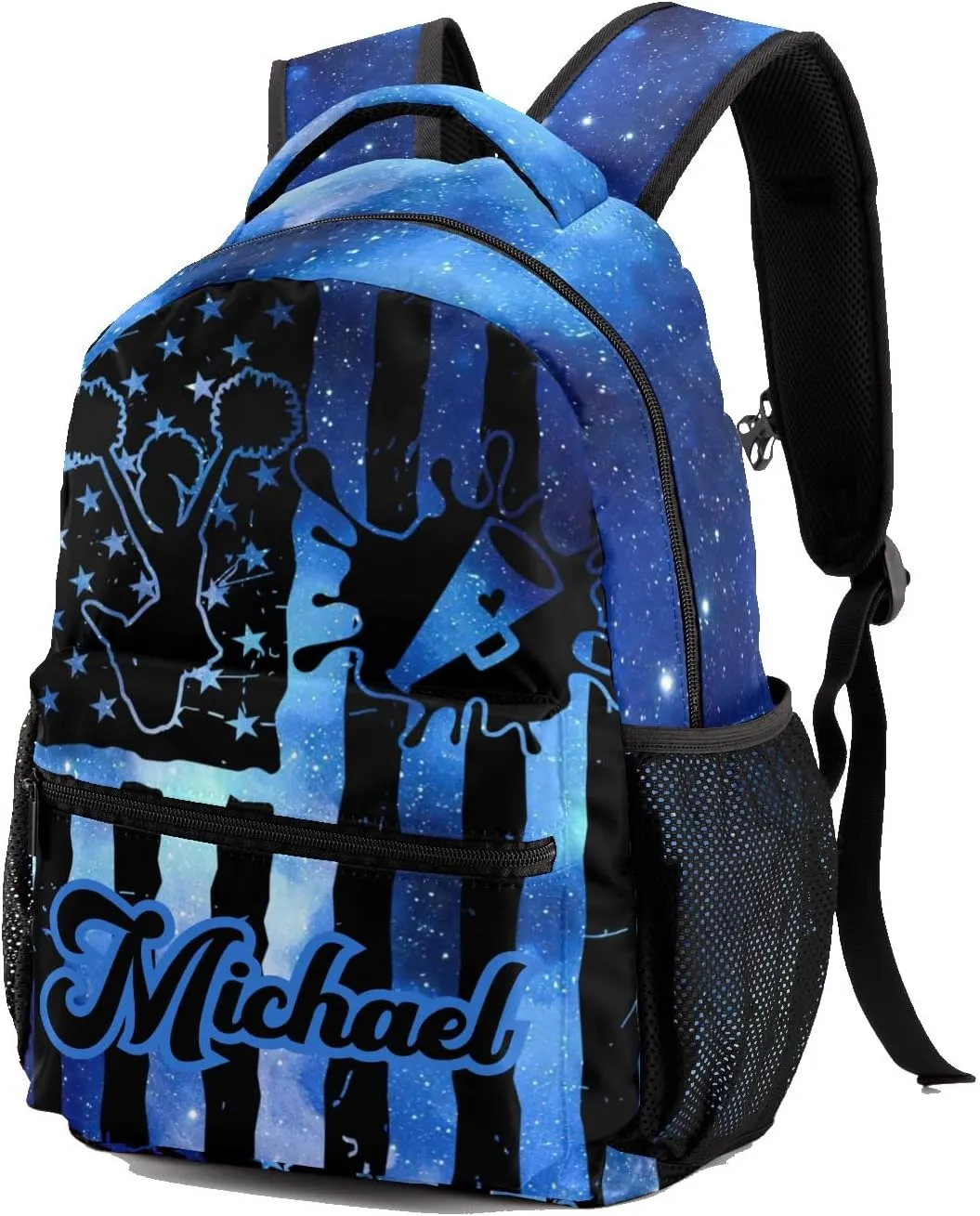 Personalized Back to School Gifts Bags Custom Name Backpack for Boys Girls Kids' Backpack Daily Cheer Cheerleaders Blue Navy Starry Galaxy Casual Pack