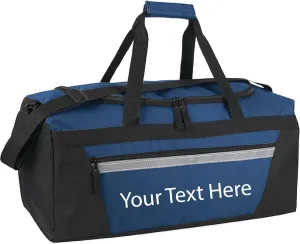 Personalized Passion Duffel Bag for Men and Women - Perfect Sized Water Resistant Travel Duffle - Custom Name Overnight Weekender Bag for Storage - Navy