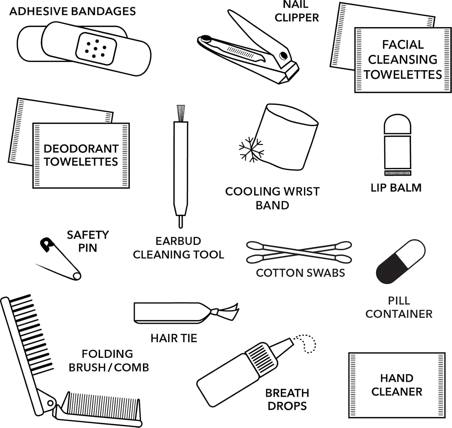 Pinch Provisions Gym Kit, Includes 15 Personal Care Essentials for Wellness & Beauty, Perfect for Gifts, Gym Bags, Duffle Bags & Lockers (Navy)