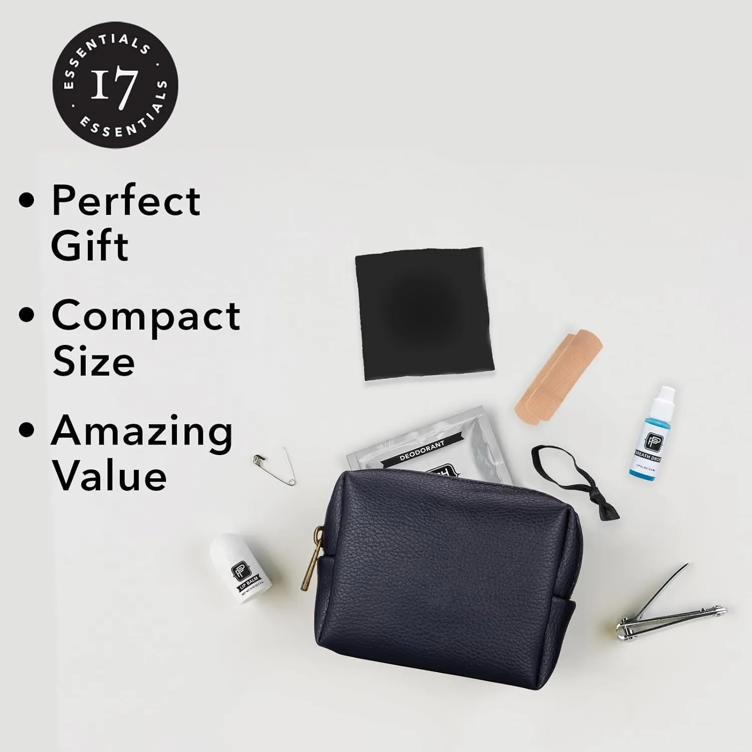 Pinch Provisions Gym Kit, Includes 15 Personal Care Essentials for Wellness & Beauty, Perfect for Gifts, Gym Bags, Duffle Bags & Lockers (Navy)