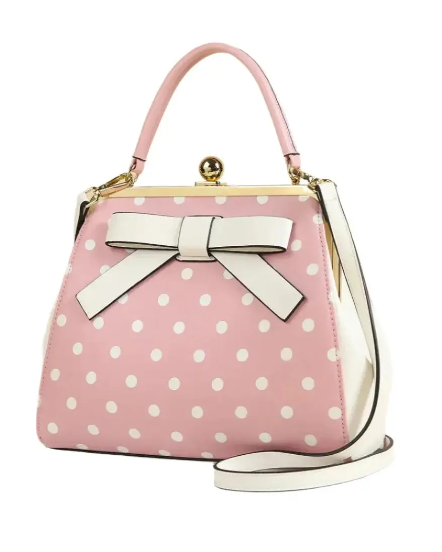 Pink Polka Dot Rockabilly Handbag