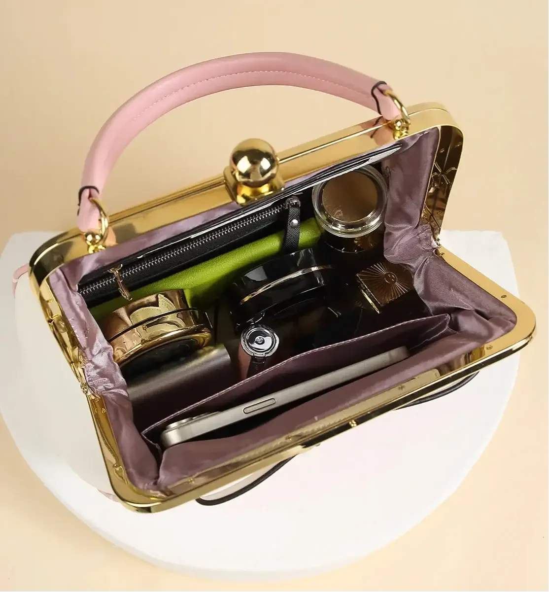 Pink Polka Dot Rockabilly Handbag