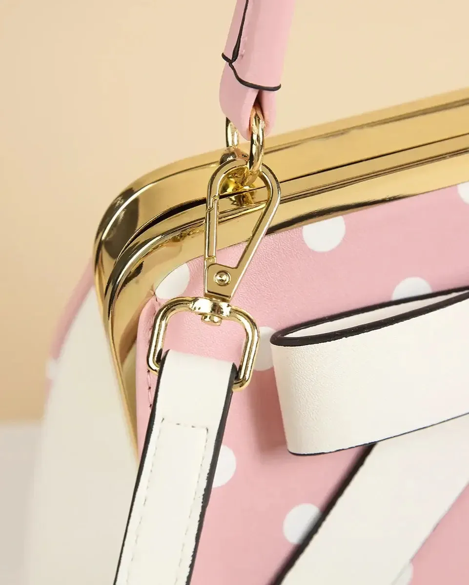 Pink Polka Dot Rockabilly Handbag