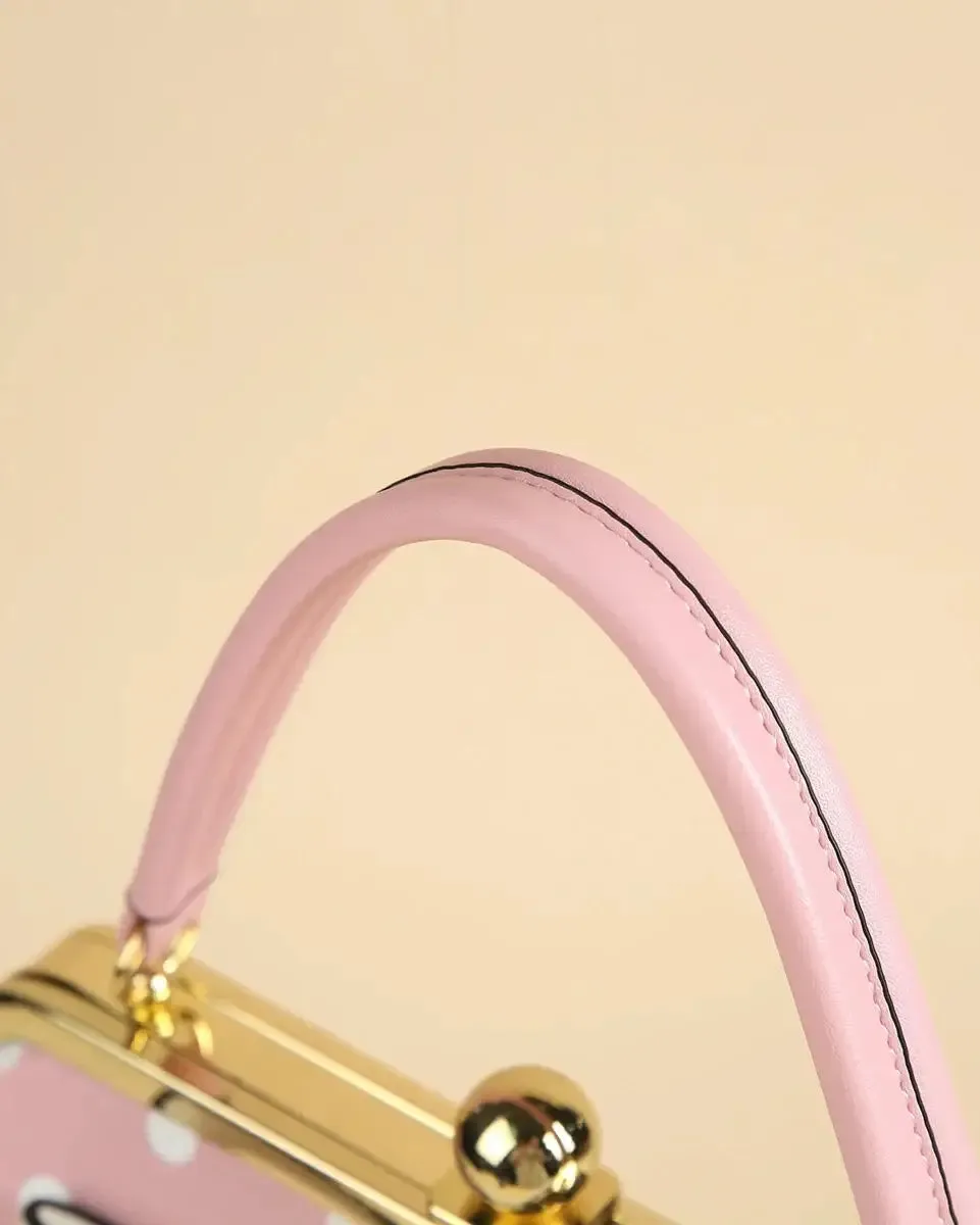 Pink Polka Dot Rockabilly Handbag