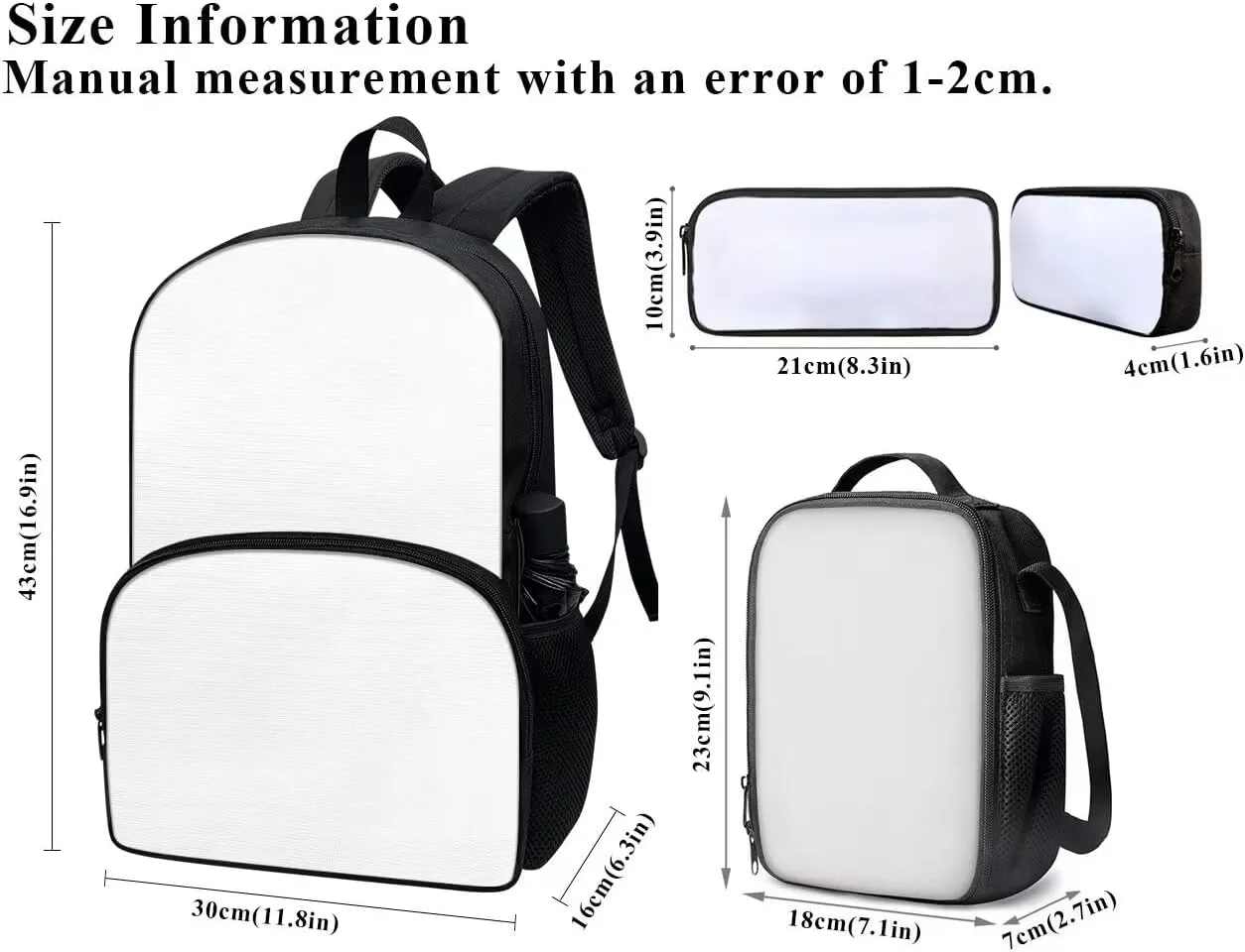 PinUp Angel Cool Emperor Penguin Print Kids Art Oil Painting Animal Pattern Backpack with Lunch Bag Pencil Bag for Elementary Primary School Bags for Children Book Bags Gifts