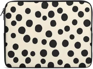 Polka Dots Beige Pattern Fashion Laptop Sleeve Bag Computer Carrying Case for Business Office Travel
