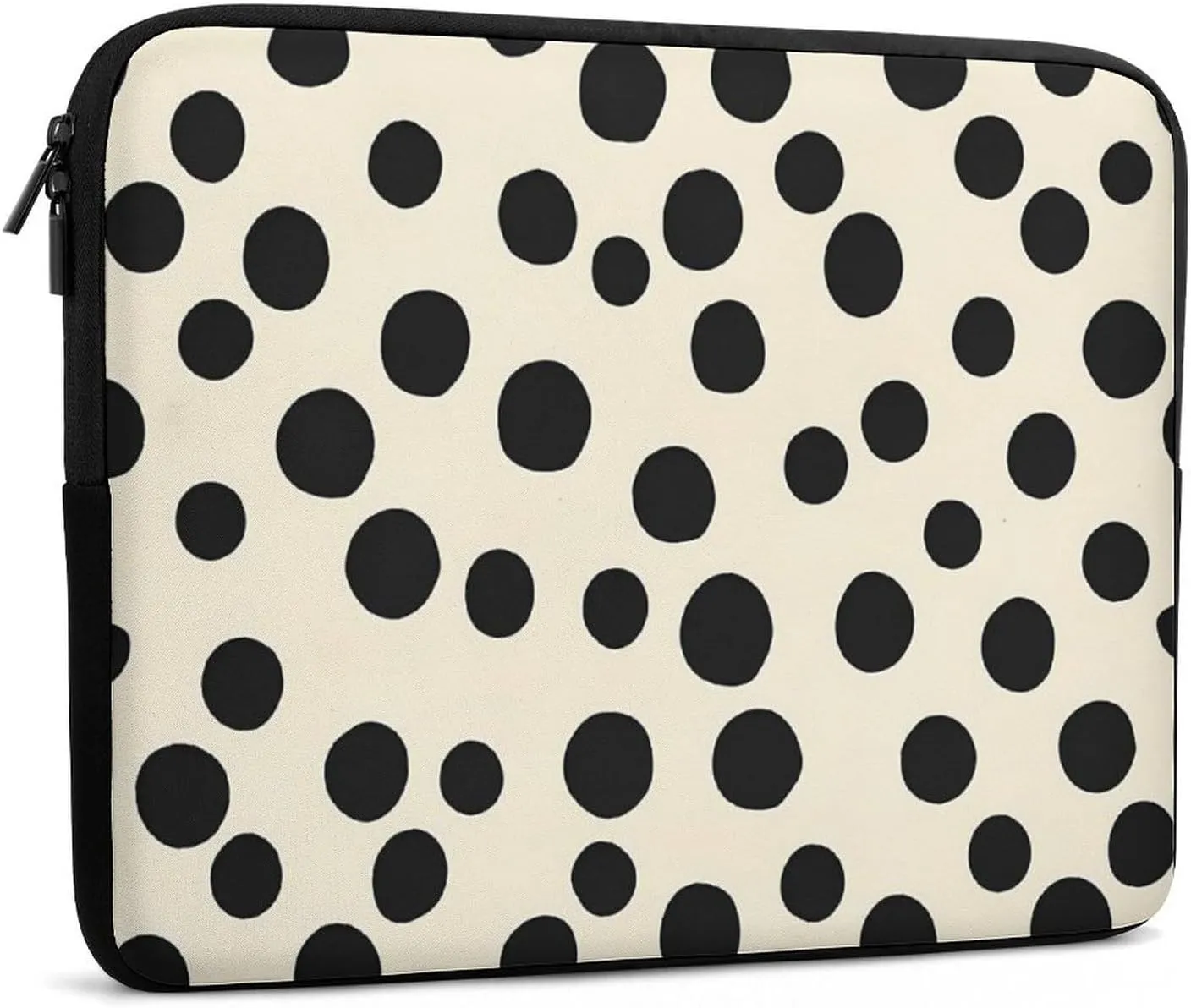 Polka Dots Beige Pattern Fashion Laptop Sleeve Bag Computer Carrying Case for Business Office Travel