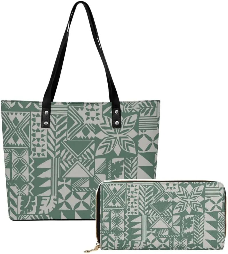 Polynesian Vintage Art Women'S Tote And Purse Custom Women'S Bags Large Capacity Appear Stylish Shoulder Bags