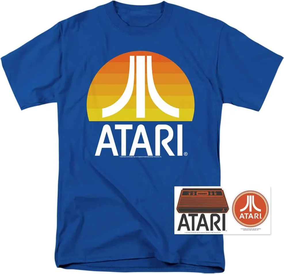 Popfunk Classic Atari Video Game Retro Logo Vintage Gaming Console T Shirt & Stickers
