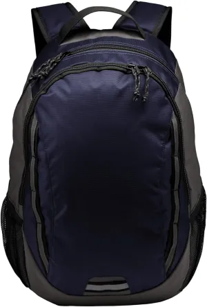 Port Authority Ridge Backpack. BG208, Deep Navy/ Dark Charcoal, OSFA