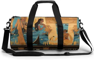 Posters Ancient Egyptian Art and Culture Sports Gym Bag Portable Duffel Bag Travel Workout Bag with Adjustable Strap for Men Women