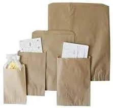 Premium Quality Paper bag – Slim Profile Kraft Notion Bag | Envelope Flat Merchandise Bag – Pinch Bottom Brown (Kraft, 6"x9") - 500/Pack