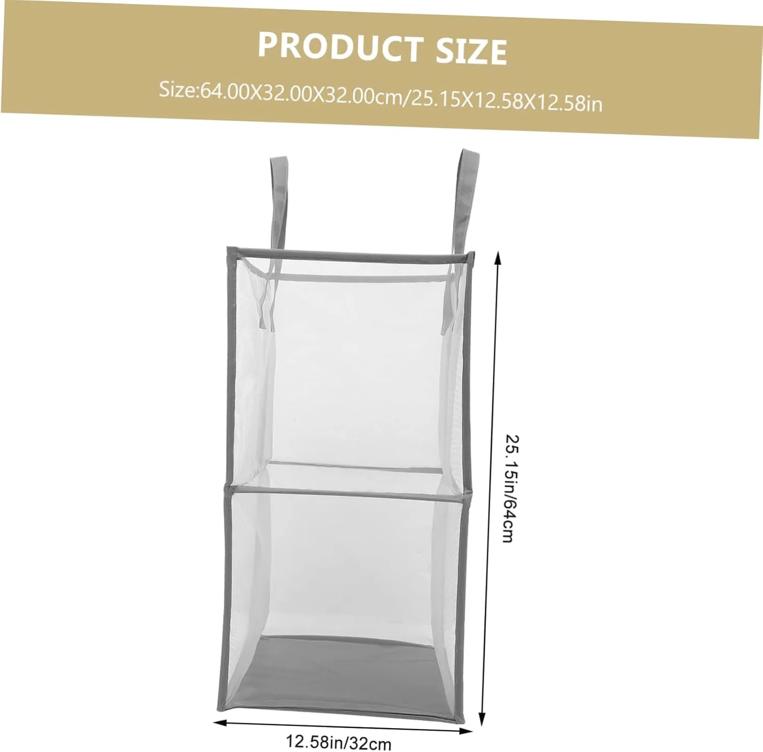 PRETYZOOM Folding Storage Basket Mesh Laundry Bag Liner Wheeled Laundry Baskets for Home School and Bathroom