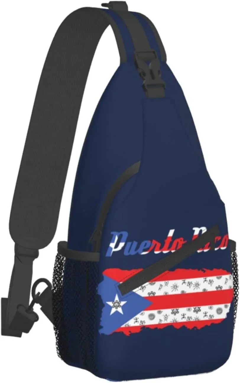 Puerto Rico Casual Daypack Bag Puerto Shoulder Bag Chest Bags Picnic Crossbody Bag Travel Hiking