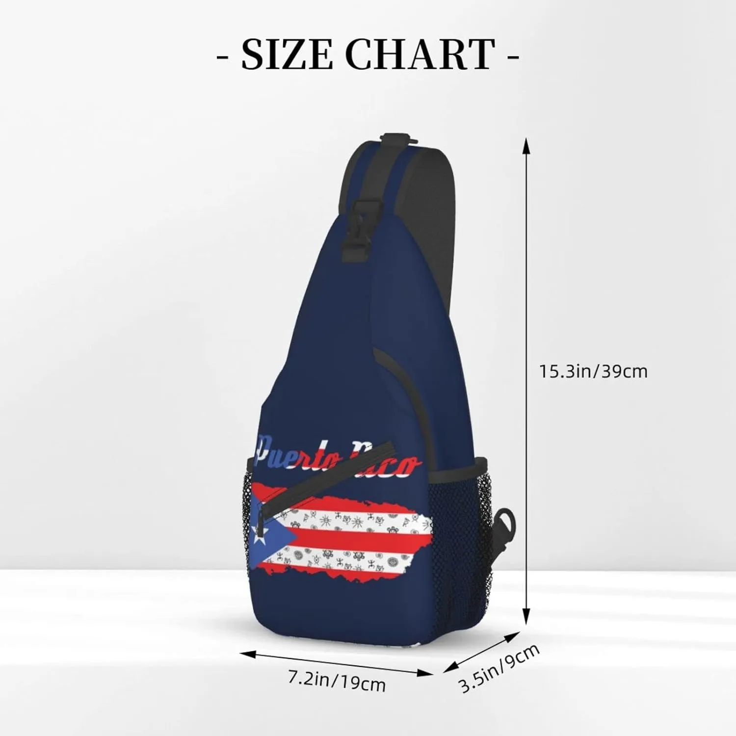 Puerto Rico Casual Daypack Bag Puerto Shoulder Bag Chest Bags Picnic Crossbody Bag Travel Hiking