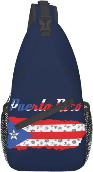 Puerto Rico Casual Daypack Bag Puerto Shoulder Bag Chest Bags Picnic Crossbody Bag Travel Hiking