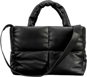 Puffy Tote Bag, Puffer Crossbody Bags for Women Light Winter Down Cotton Padded Quilted Tote Bag Shoulder Handbag