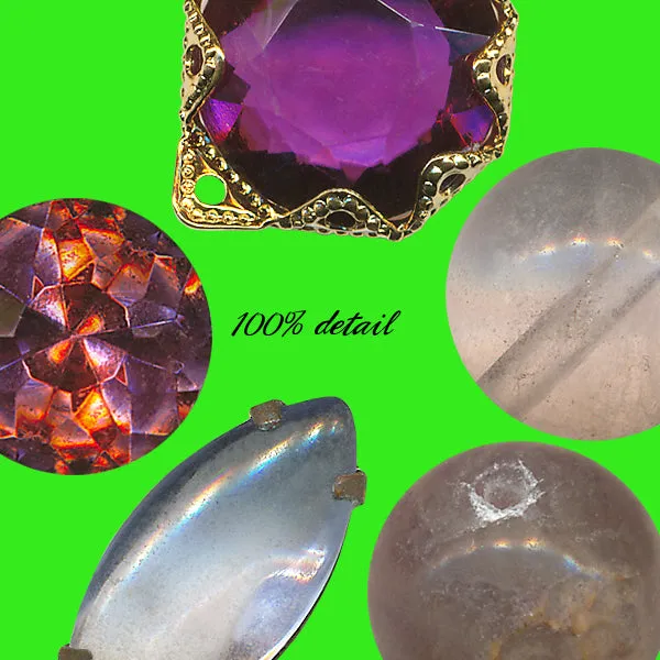 Purple Beads and Cabs
